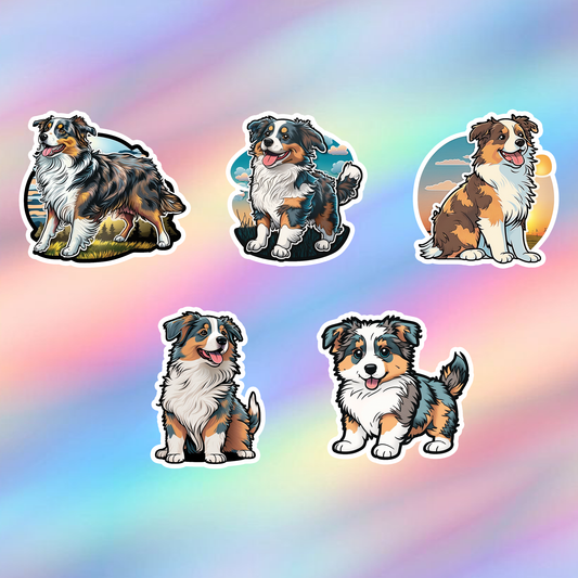 Australian Shepherd Stickers Pack of 5