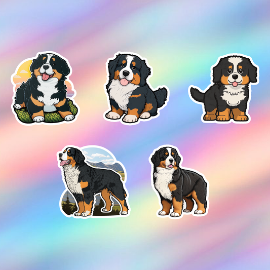 Bernese Mountain Dog Stickers Pack of 5