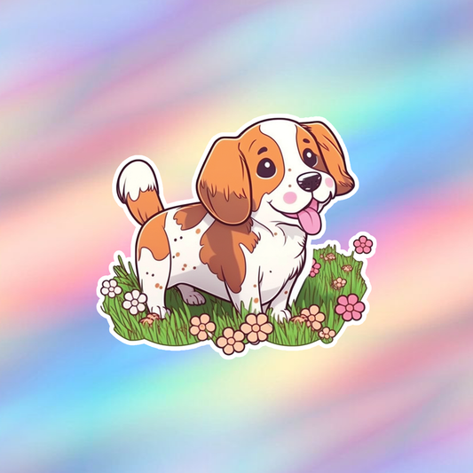 Brittany Dog Single Sticker