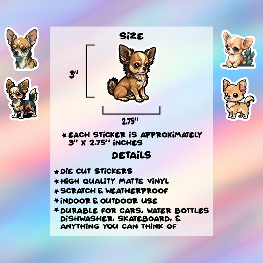 Chihuahua Stickers Pack of 5