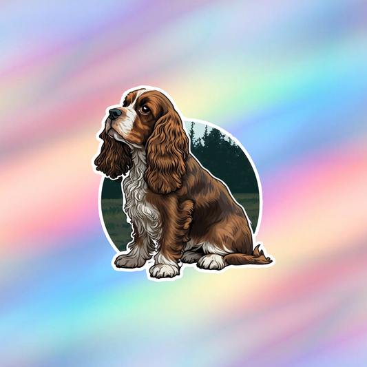 English Cocker Spaniel Single Sticker