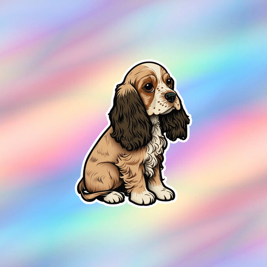 English Cocker Spaniel Single Sticker