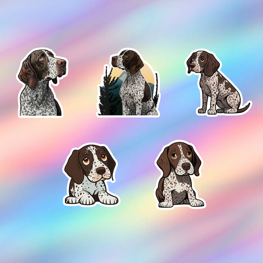 German Shorthaired Pointer Stickers Pack of 5