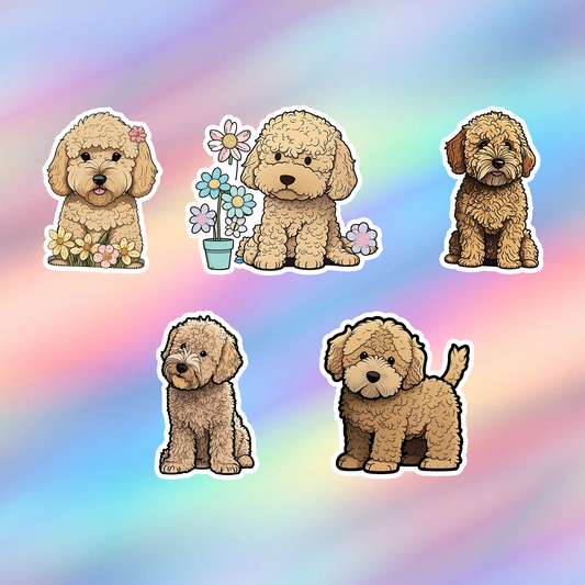 Goldendoodle Stickers Pack of 5