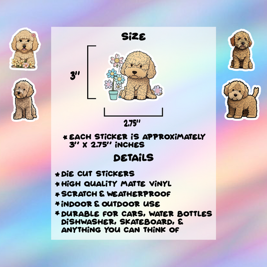 Goldendoodle Stickers Pack of 5