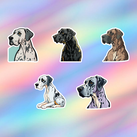 Great Dane Stickers Pack of 5