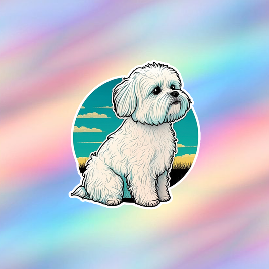Maltese dog Single Sticker