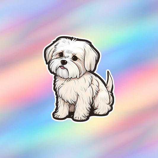 Maltese dog Single Sticker