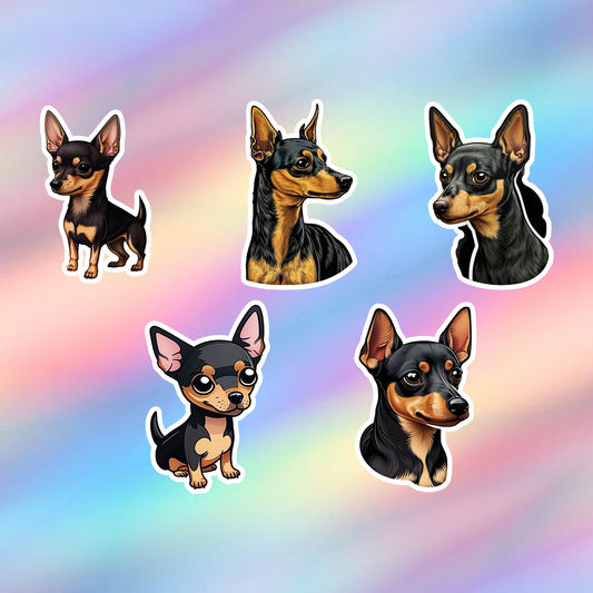 Miniature Pinscher Stickers Pack of 5