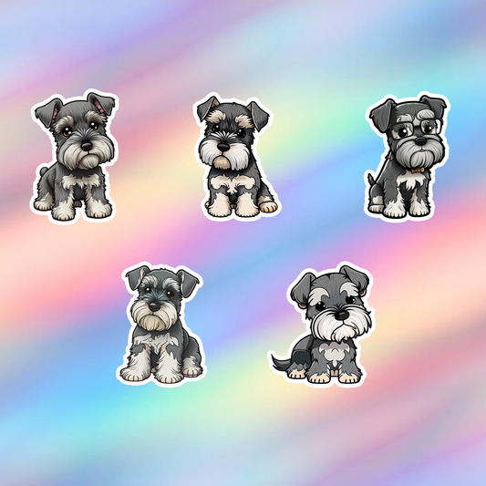 Miniature Schnauzer Stickers Pack of 5