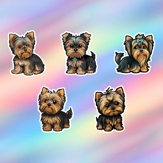 Yorkshire Terrier Stickers Pack of 5