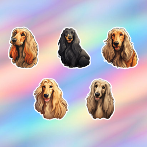 Afghan Hound Stickers Pack of 5