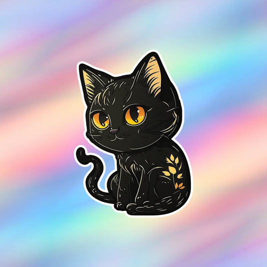 Black Cat Single Sticker