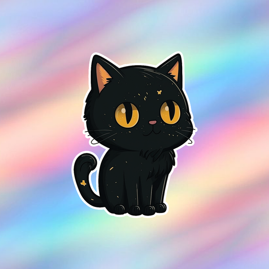 Black Cat Single Sticker