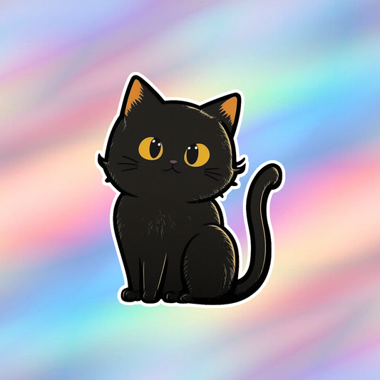 Black Cat Single Sticker