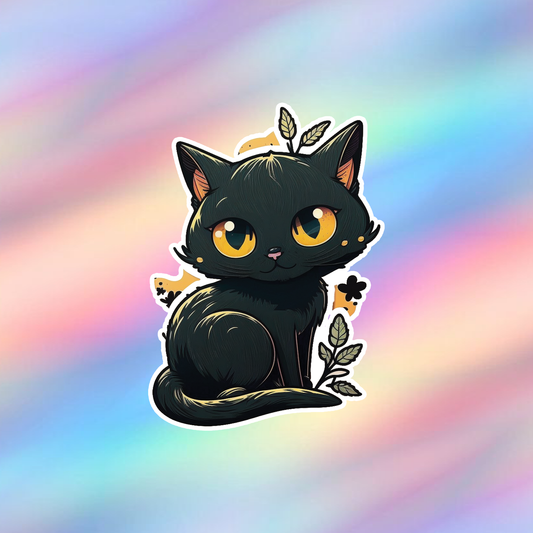 Black Cat Single Sticker