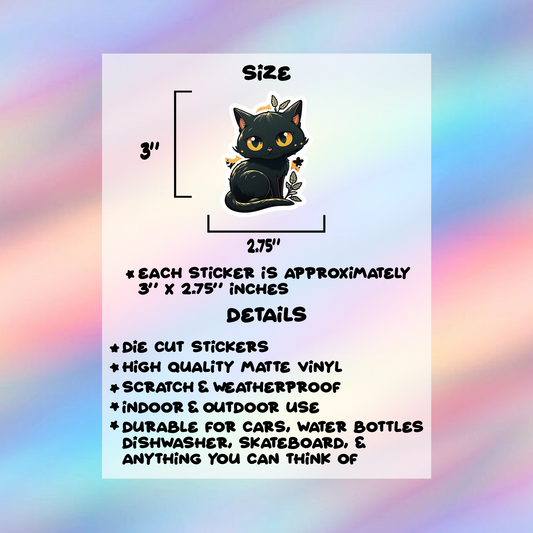 Black Cat Single Sticker