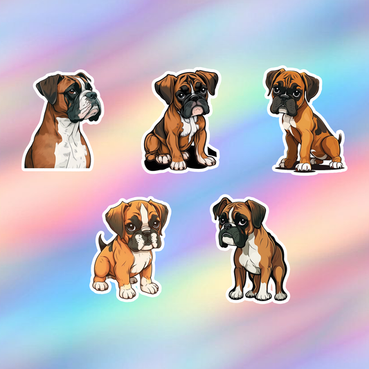 Boxer Stickers Pack of 5