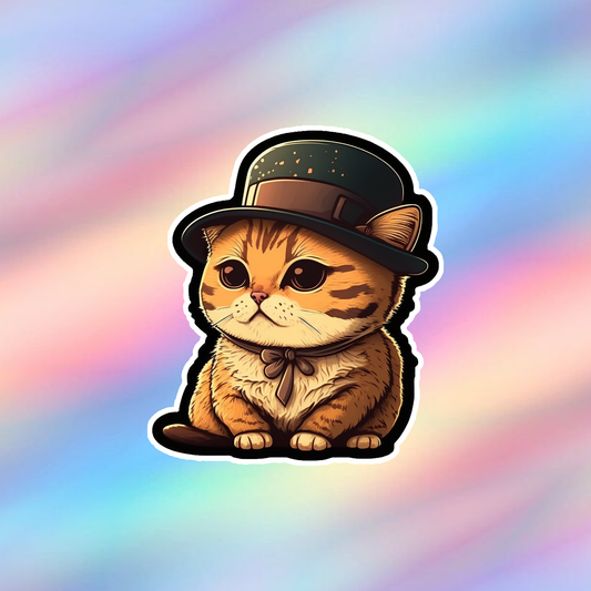 Cat Hat Single Sticker