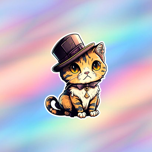 Cat Hat Single Sticker