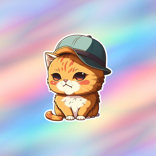 Cat Hat Single Sticker