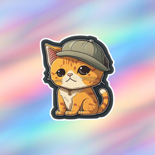 Cat Hat Single Sticker