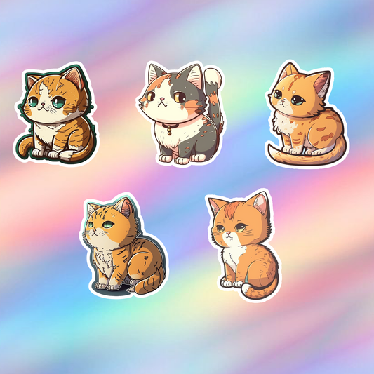 Cat Stickers Pack of 5