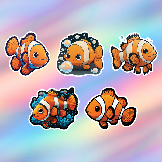 Clownfish Stickers Pack of 5