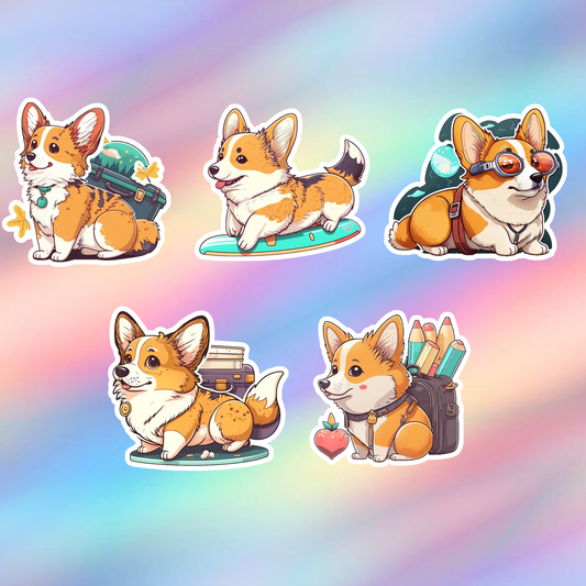 Corgi Accessories Stickers Pack of 5