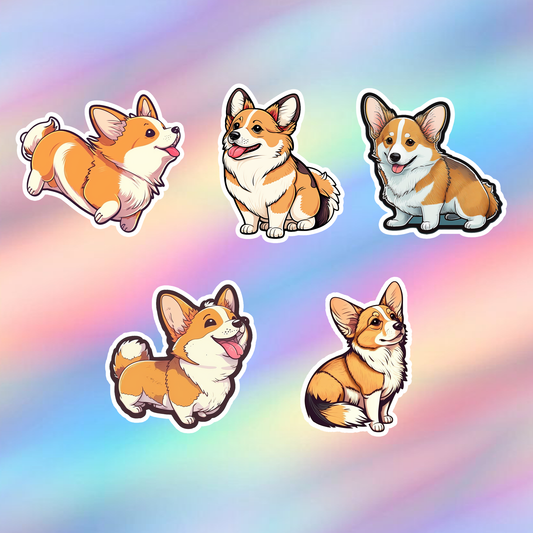 Corgi Stickers Pack of 5