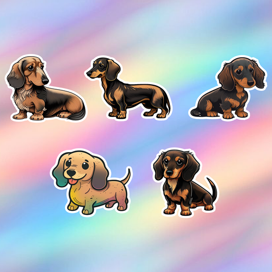 Dachshund Stickers Pack of 5