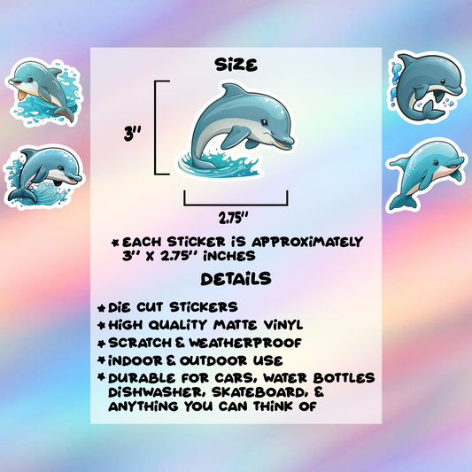 Dolphin Stickers Pack of 5
