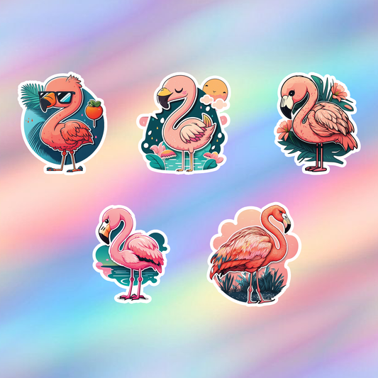 Flamingo Stickers Pack of 5