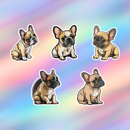 French Bulldog Stickers Pack of 5