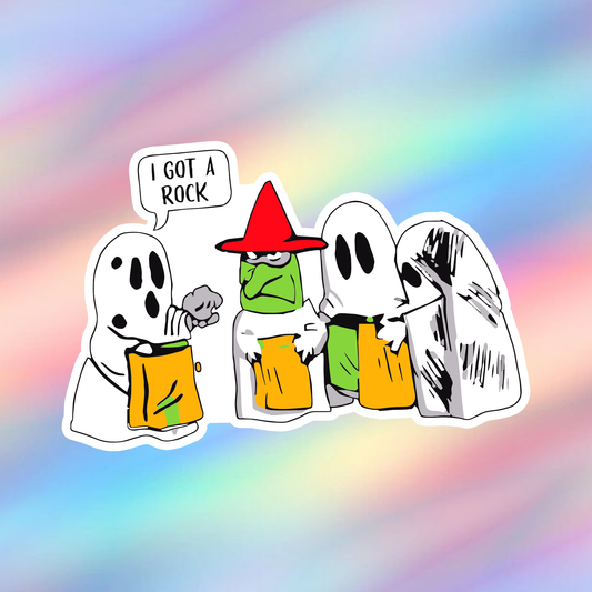 Halloween Ghost Friends Sticker (4 Inch)