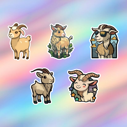 Goat Stickers Pack of 5