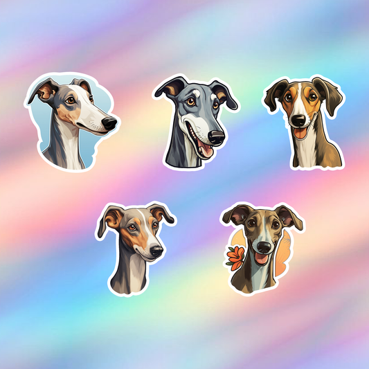 Greyhound Stickers Pack of 5