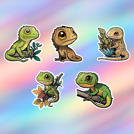 Lizard Stickers Pack of 5