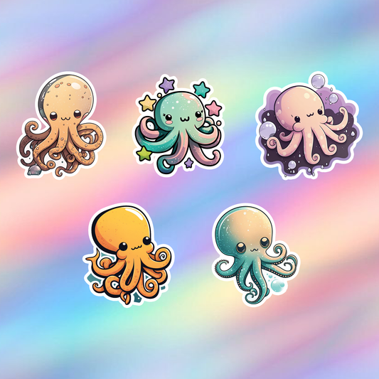 Octopus Stickers Pack of 5