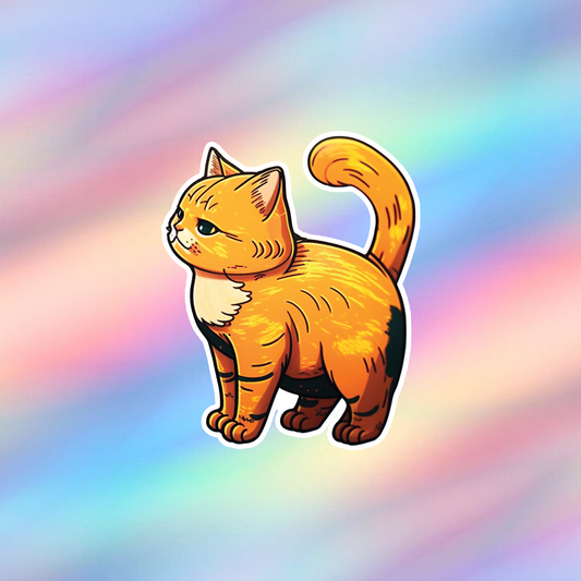 Orange Cat Single Sticker