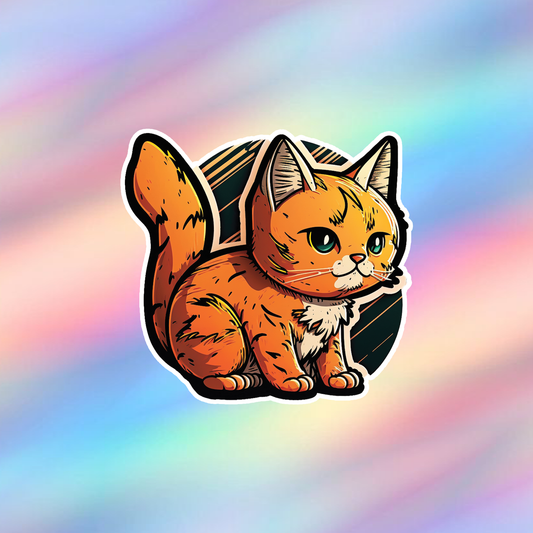 Orange Cat Single Sticker