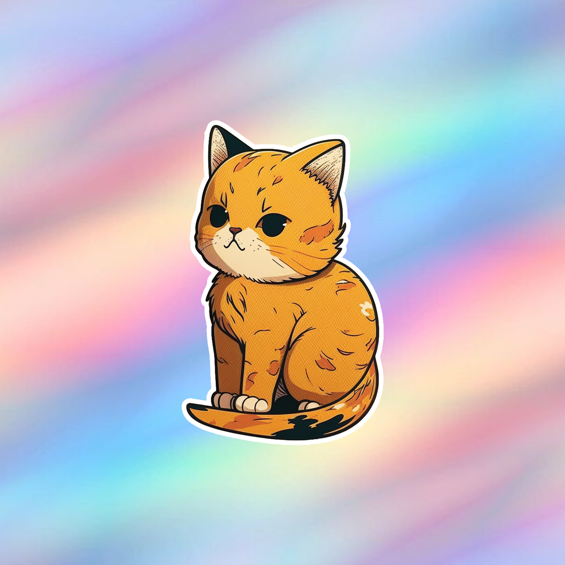 Orange Cat Single Sticker