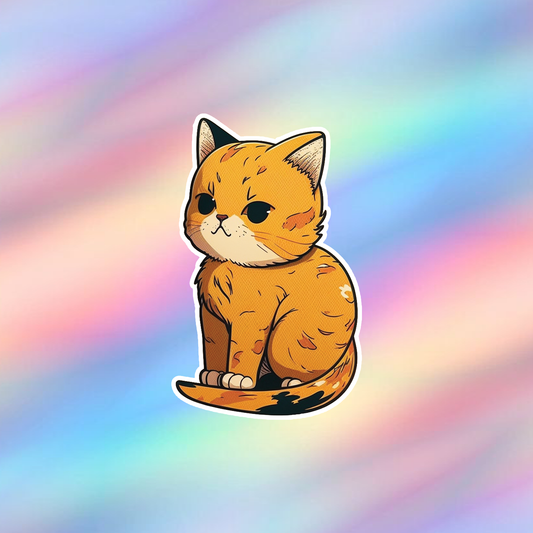 Orange Cat Single Sticker