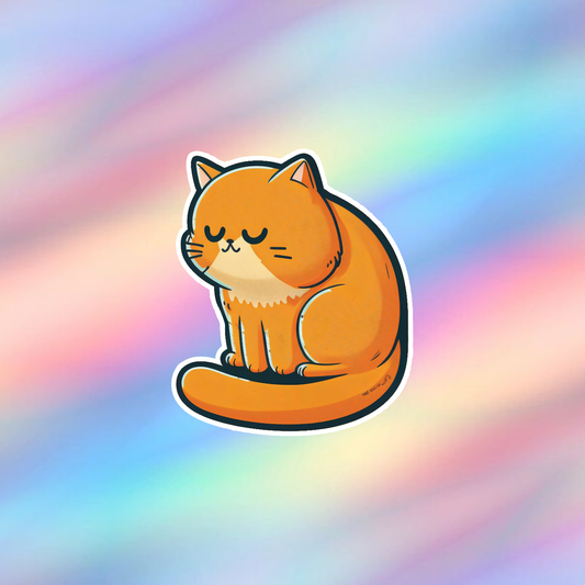 Orange Cat Single Sticker