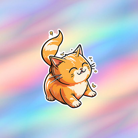 Orange Cat Single Sticker