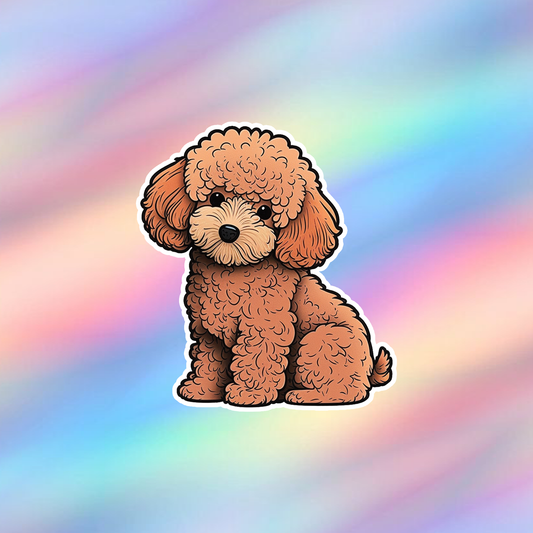 Poodle Single Sticker