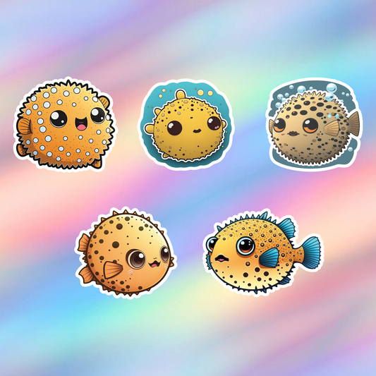 Pufferfish Stickers Pack of 5