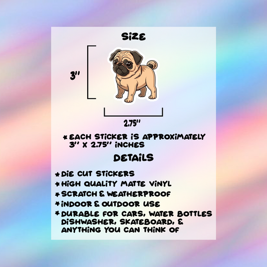 Pug Single Sticker