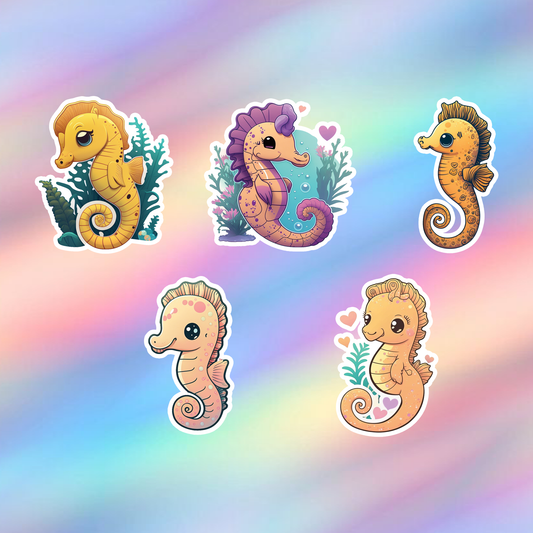 SeaHorse Stickers Pack of 5