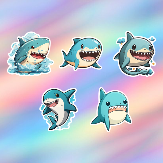 Shark Stickers Pack of 5